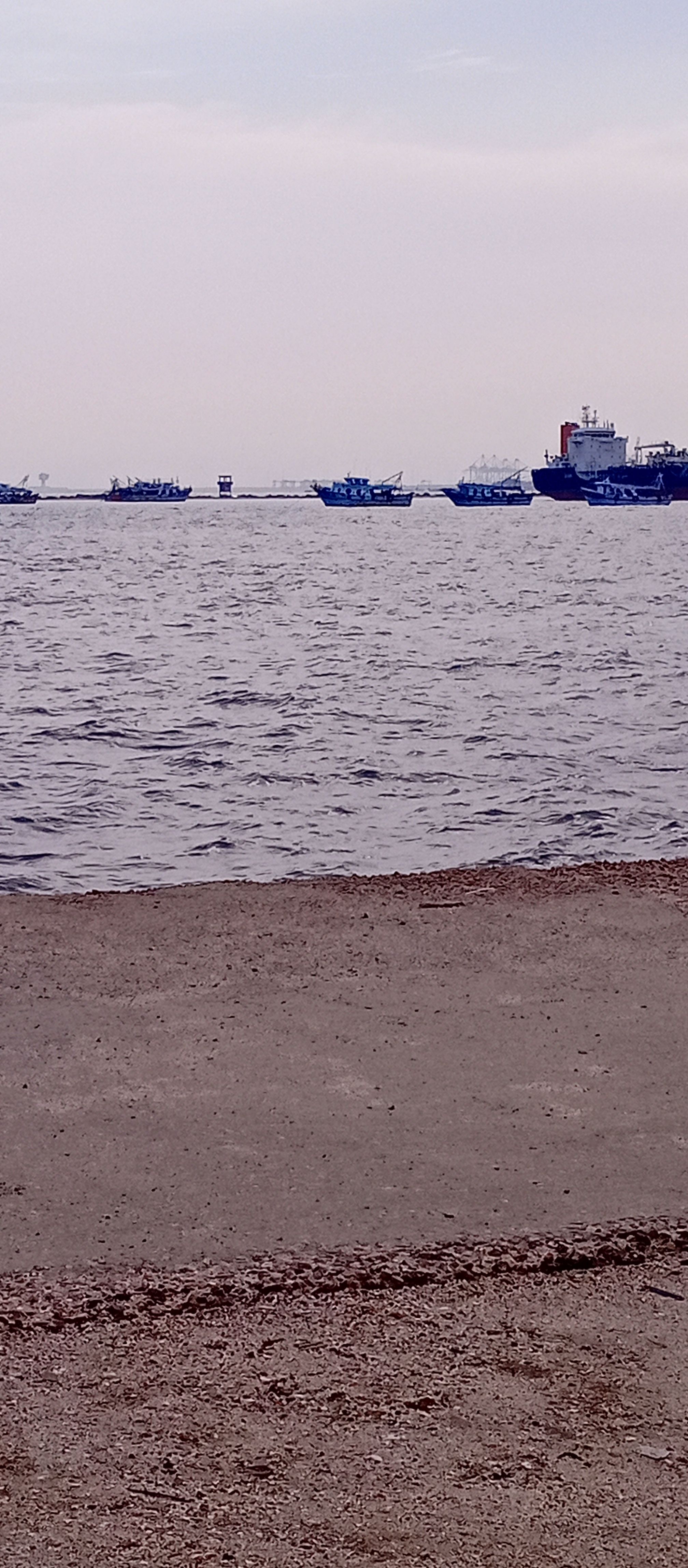 مراكب الصيد ترسو على مشارف الميناء