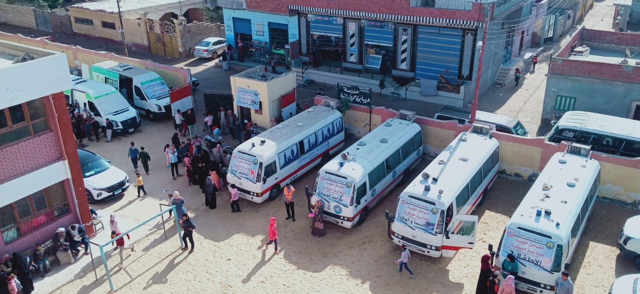 قافلة طبية مجانية بالقصاصين (1) قافلة طبية مجانية بالقصاصين (1)