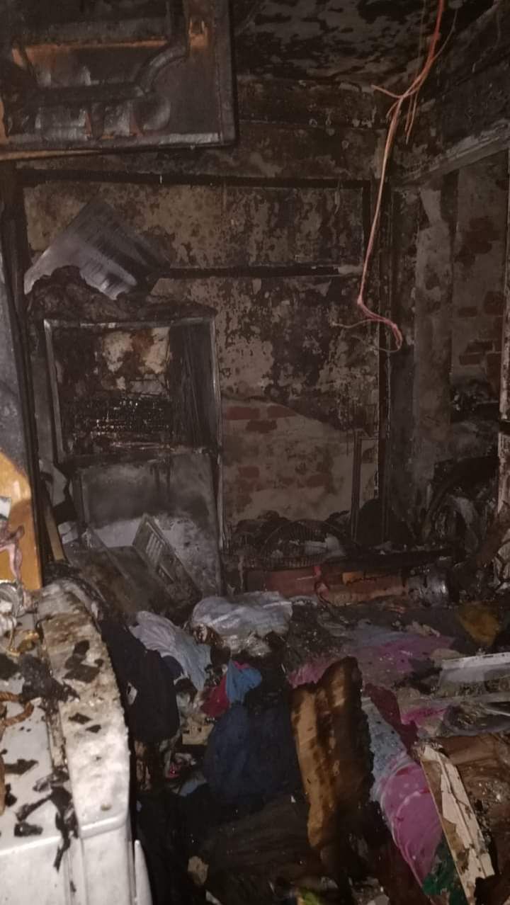 اثار حريق في العصافرة بالإسكندرية اثار حريق في العصافرة بالإسكندرية