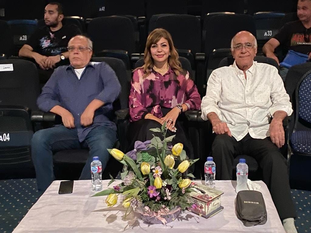 المخرج عاطف شكري والسينمائي سامي حلمي ود. ايناس دياب المخرج عاطف شكري والسينمائي سامي حلمي ود. ايناس دياب