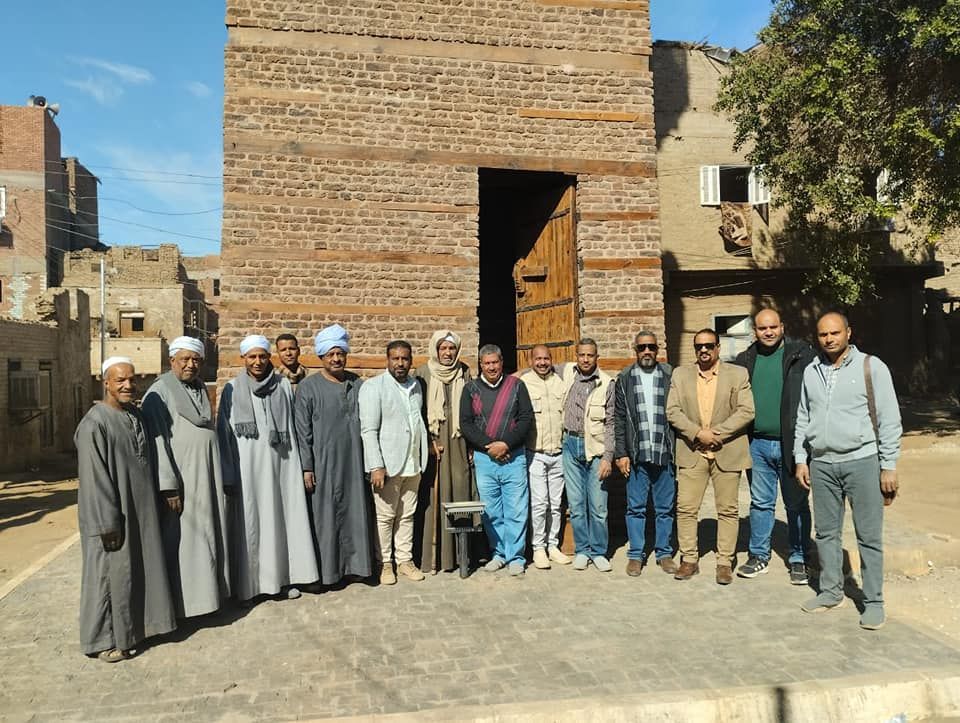 أثناء استلام مشروع ترميم المنارة أثناء استلام مشروع ترميم المنارة