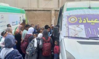 الكشف على 1710 مريضاً فى قافلة علاجية بقرية منشأة شومان بالدقهلية