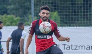 خالد عبد الفتاح يُشارك في جزء من مران الأهلي بالنمسا