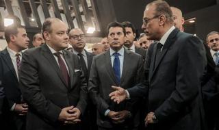 وزيرا الرياضة والصناعة يتفقدان جناح شركة استادات الوطنية بمعرض "اكسبو"