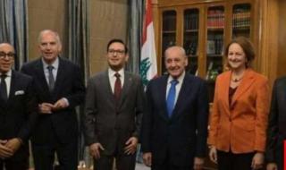 بري يلتقي سفراء اللجنة الخماسية في عين التينة