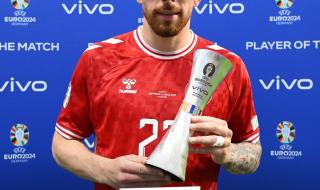هويبيرج يحصد جائزة رجل مباراة إنجلترا والدنمارك في يورو 2024الخميس 20/يونيو/2024 - 09:25 م
حصد إيميل هويبيرج نجم منتخب الدنمارك، جائزة رجل مباراة بلاده أمام إنجلترا، والتي جرت اليوم الخميس في يورو 2024.