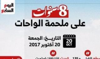 8
      سنوات
      على
      ملحمة
      الواحات
      والقضاء
      على
      الإرهاب..
      إنفوجراف