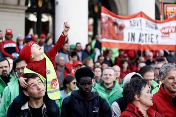 الاحتجاجات تعم بلجيكا في يوم العمال