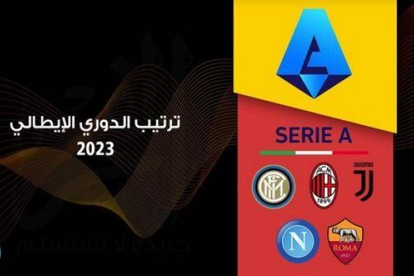 جدول ترتيب الدوري الإيطالي 2023-2024 بعد نهاية مباريات الأحد