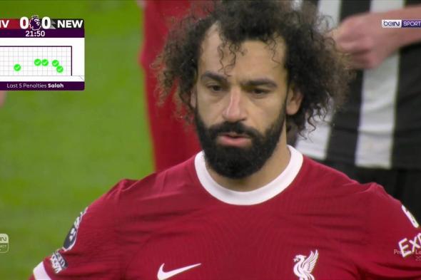 محمد صلاح يهدر ركلة جزاء أمام نيوكاسل #ليفربول_نيوكاسل #كورة_بريك