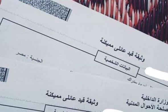 تعرف على شروط وطريقة استخراج قيد عائلي ورقي إلكترونيا