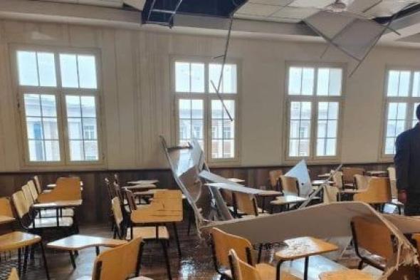 بيان لجامعة الإسكندرية الأهلية يكشف أسباب انهيار سقف قاعة محاضرات